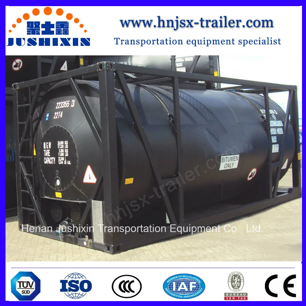 20feet 22cbm Bitumen Tank Container with Diesel Oil Burners Heating