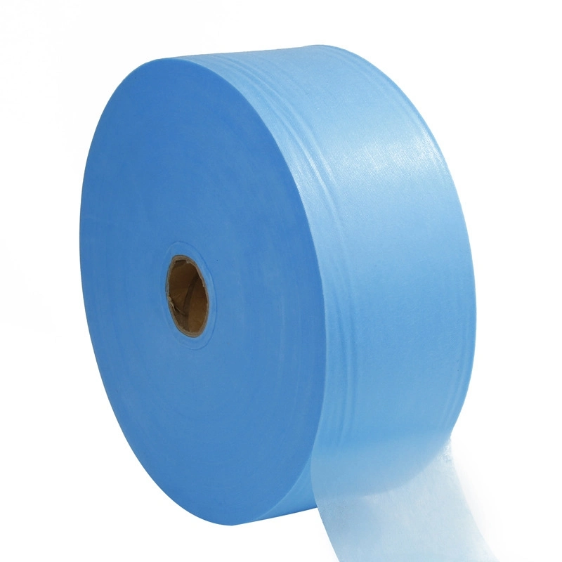 White Blue 25GSM PP Non- Woven Fabric for Face Mask