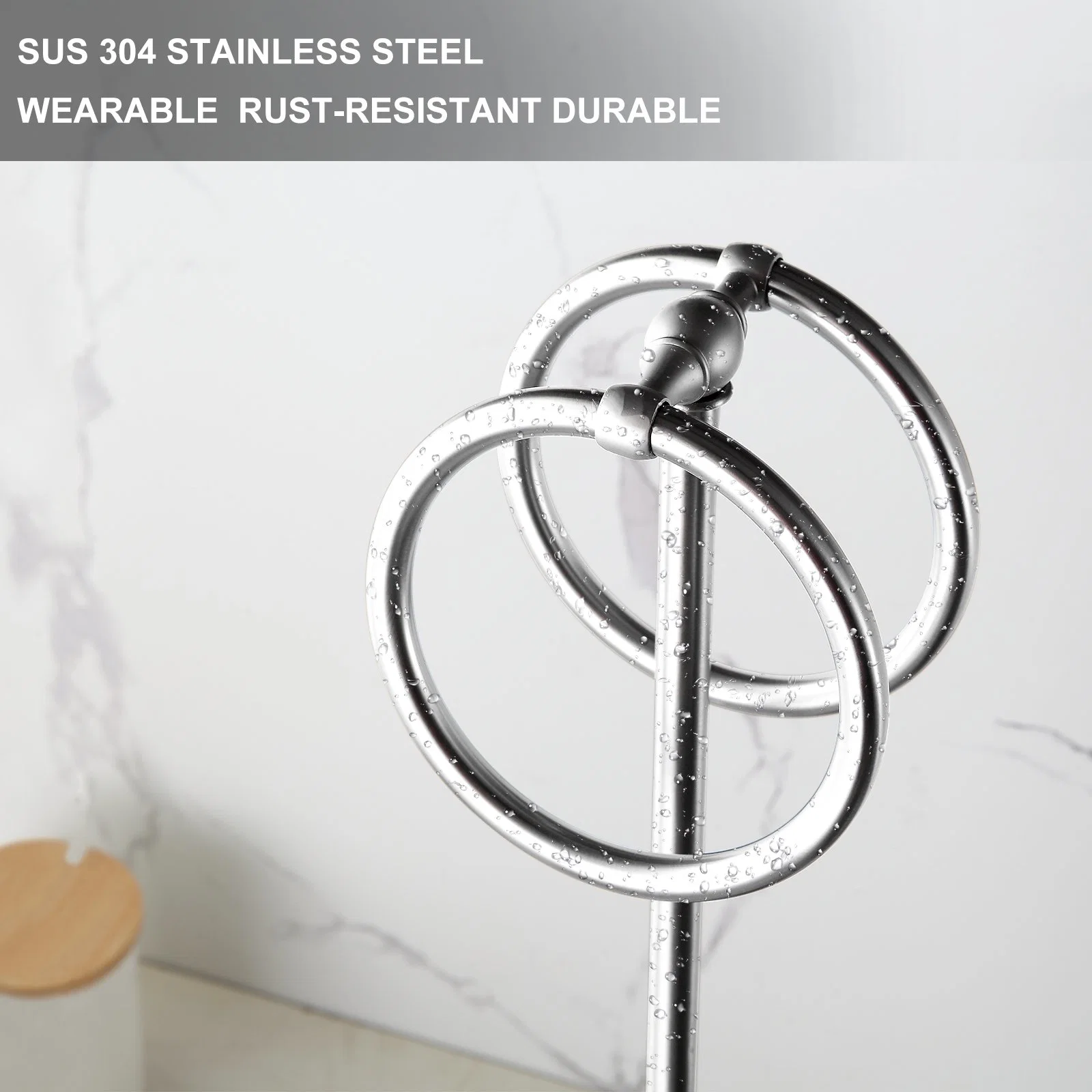 Countertops Towel Holder Hanging Stainless Steel Stand Fingertip Towel Ring