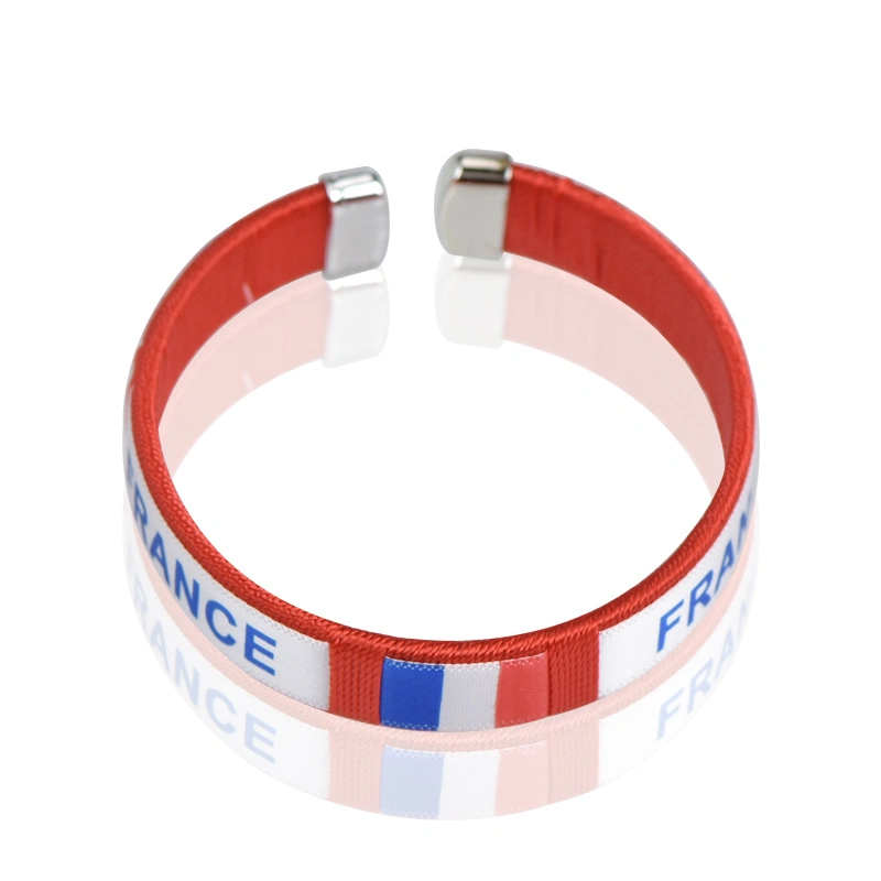 Football Team Gifts Custom ABS Wristband Promotion Polyester Bracelet