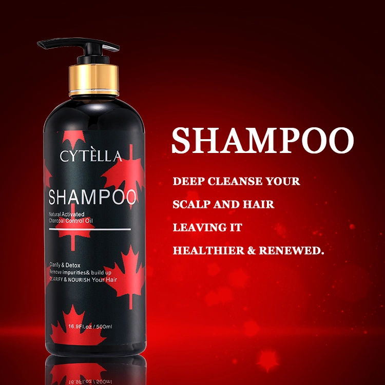 Restaurar hebras dañadas seco suave suave un cabello brillante el carbón activado y la queratina Shampoo