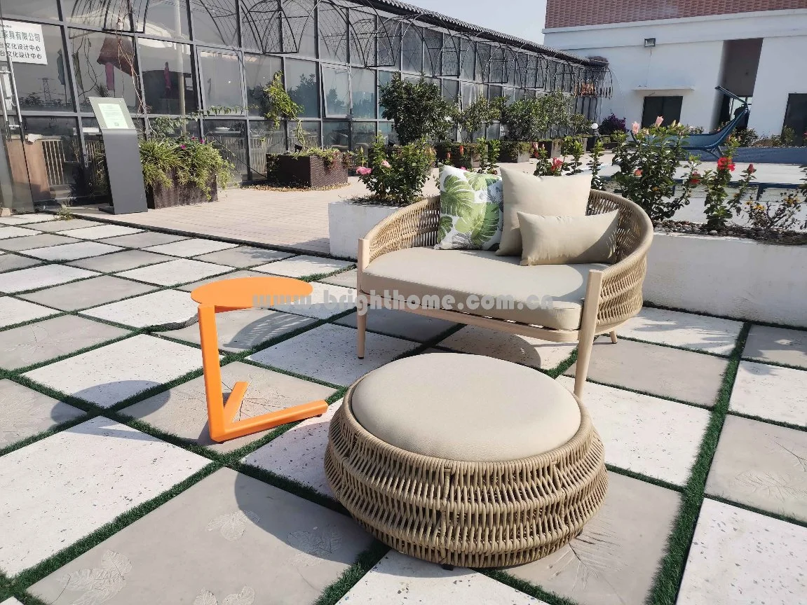 Aluminio nueva llegada PE Rattan muebles sofá ocio al aire libre