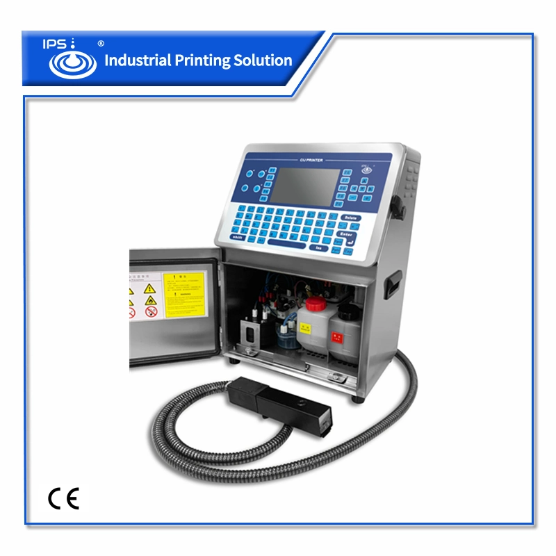 Imprimante jet d'encre Cij industrielle automatique à 5 lignes pour les produits chimiques quotidiens avec certificat CE
