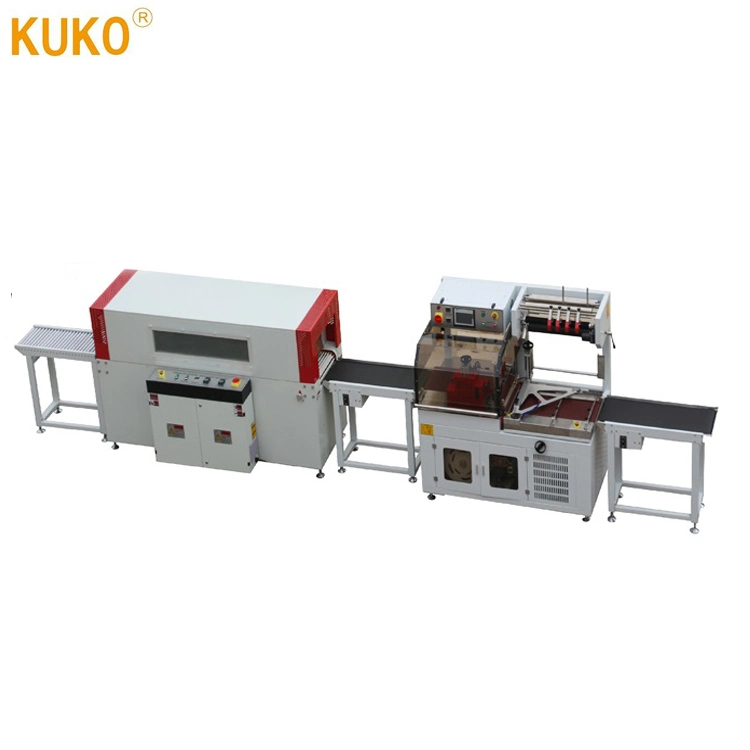 Automatic Paper Rolls Side Sealing & Shrink Packager Equipment for Shower Gel Cleaning Liquid Bags Bottles