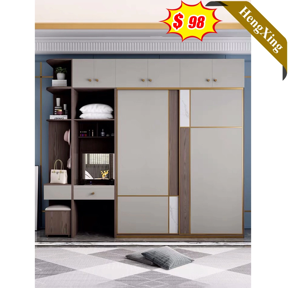 Modern Modular Bedroom Sliding Frosted Glass Door with Mirror Slide Closet Wall Wardrobe Furniture Design