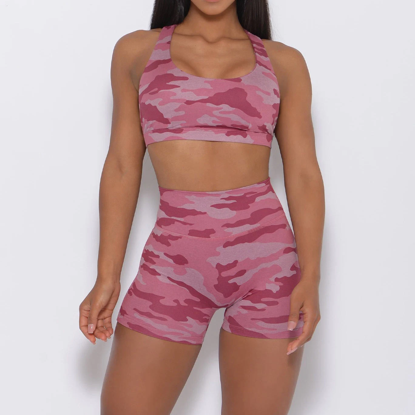 Personalisierbare Camo Active Apparel Sport-BH-Set Damen′ S Fitness Verschleiß