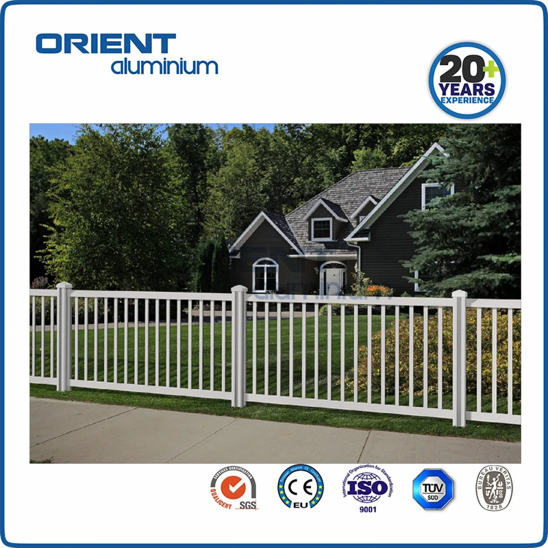 Outdoor Black Top Spearerd 3 Rails Garden Fence Fence Panels