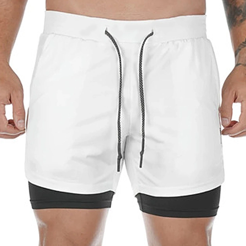 2 in 1 Shorts Mens Workout Shorts Fitness Wear Breathable Jogger Shorts Wholesale/Supplier Mens Swimming Sport Swear Shorts Gym Shorts