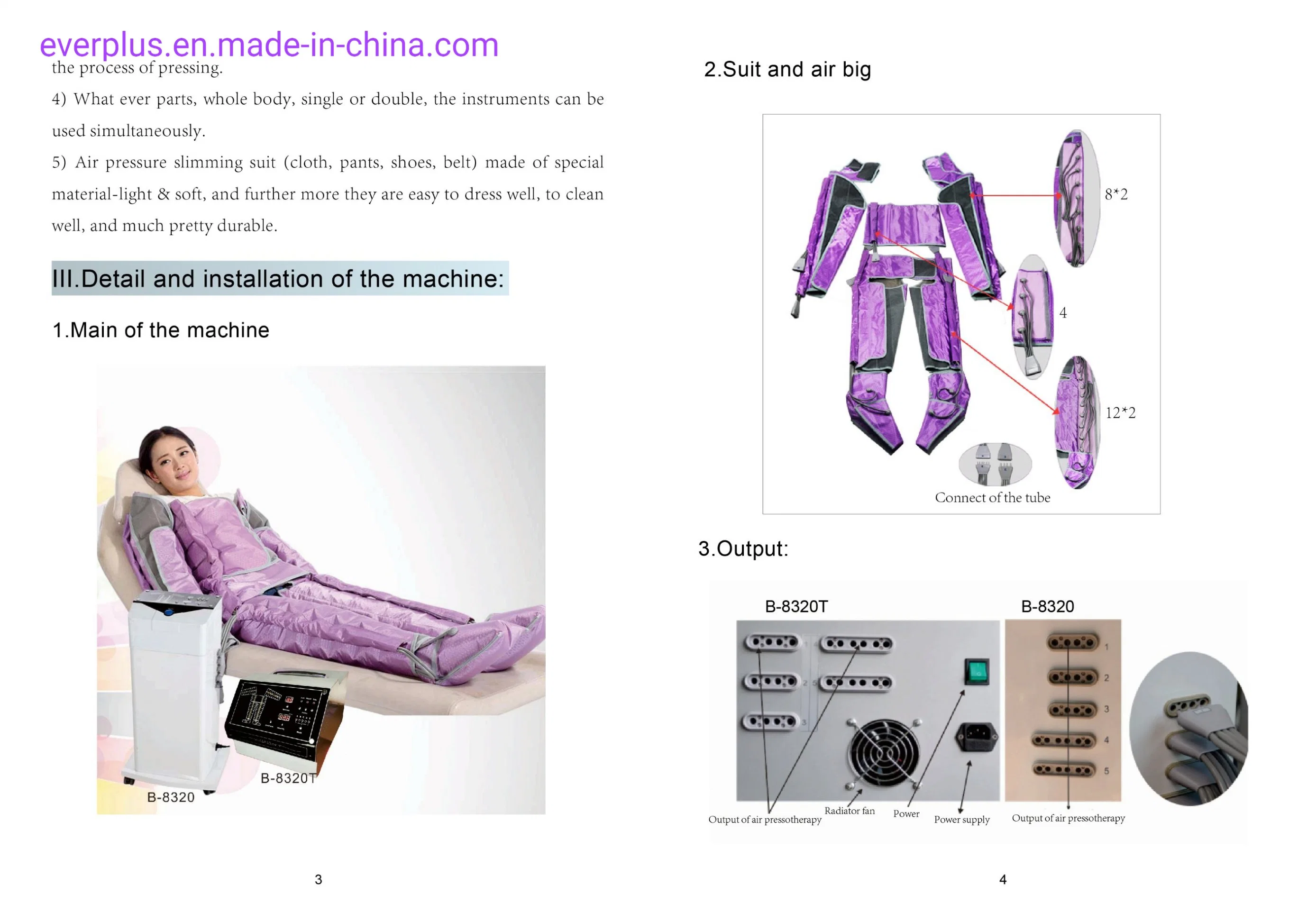 Air Compression Massage Lymphatic Drainage Machine with 48 Airbags