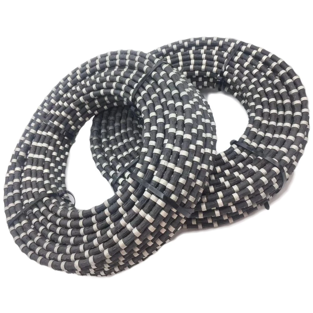 12.0mm Rubber with Spring Diamond Granite Wire Saw for Granite Quarry