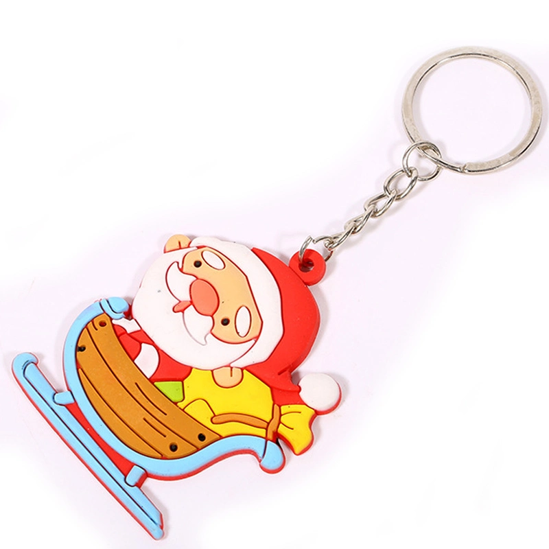 Wholesale/Supplier Cute Cartoon PVC Key Chain Christmas Style for Promotion