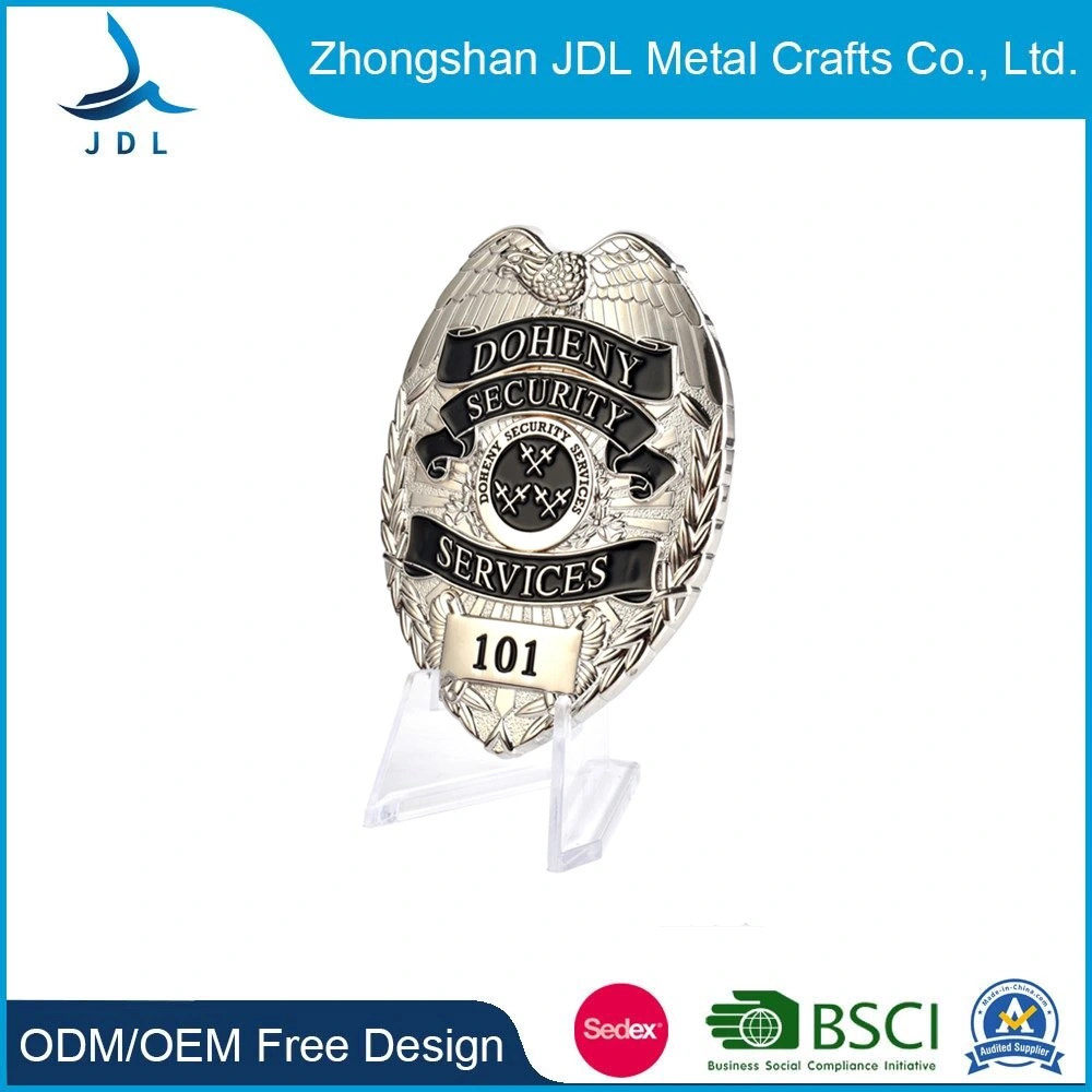 Special Discount Coin Emblem Button Crafts Clutch Manufacturing with Attachment Suppliers Metal Custom Security Police Badges