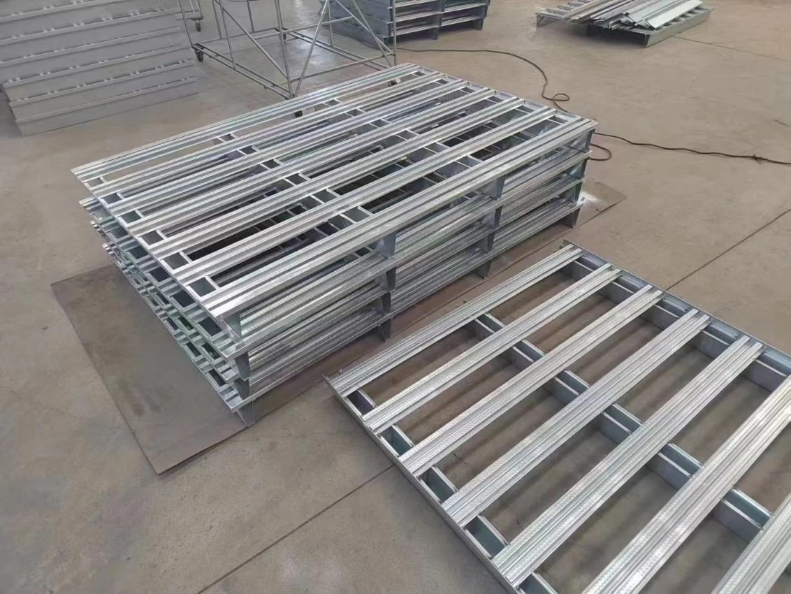 Recycle Aluminium Pallets Container Euro Metal Double Face Flat Pallet Transportation