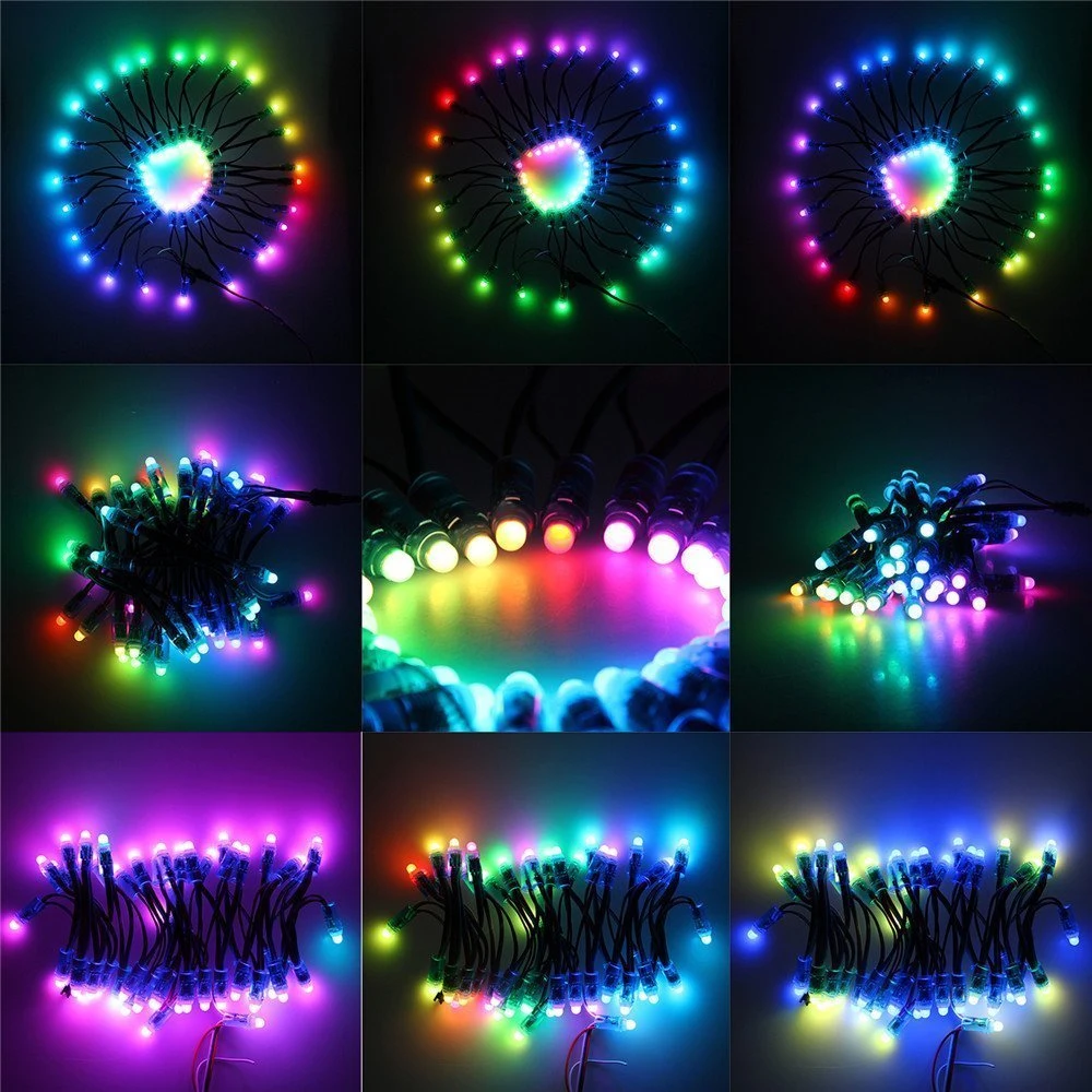 Цифровой RGB IC Ws2811 12 в 12 мм модуль LED Pixel Bullet Светлый