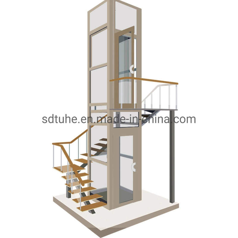 Aluminium Alloy Glass Frame Personal Hydraulic Villa Home Lift