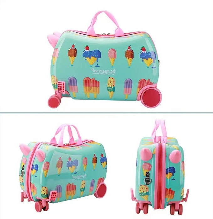 Custom Printing Kids Ride on Trolley 18" Cabin Size for Premiums Drop Shipping 1PC Order ABS+PC Hard Shell Kids Scooter