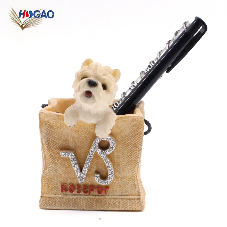 Custom Resin Dog Pen Pencil Holder for Desk Organizer