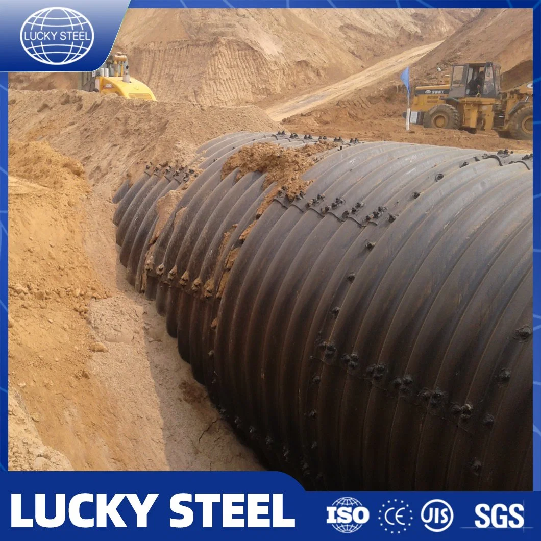 Diameter 6m Circular Corrugated Galvanize Metal Culvert Pipe Storm Pipe