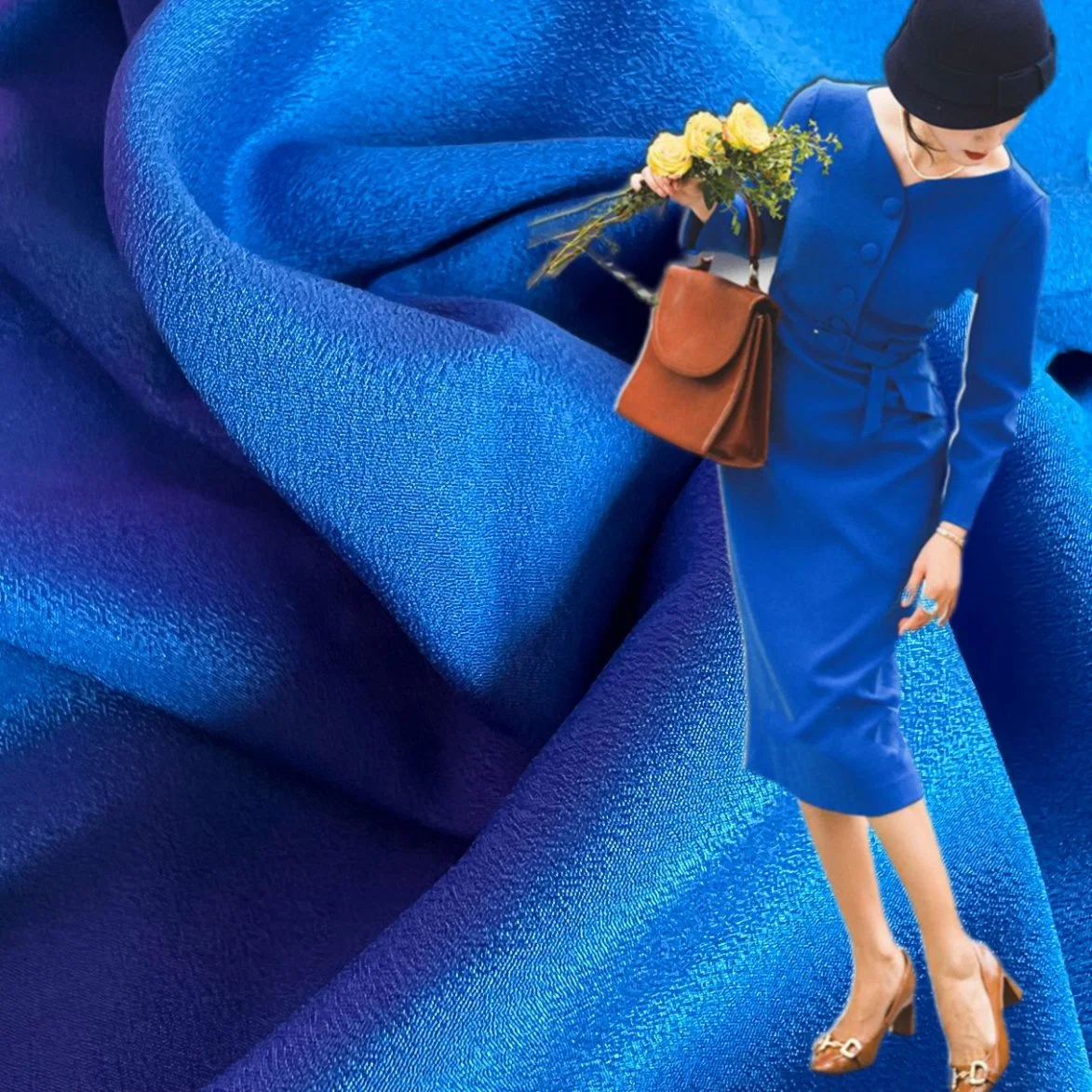 Tn Textile China Wholesale/Supplier Imitation Silk Fabric Garment Fabric Polyester Crepe Chiffon Fabric for Dress
