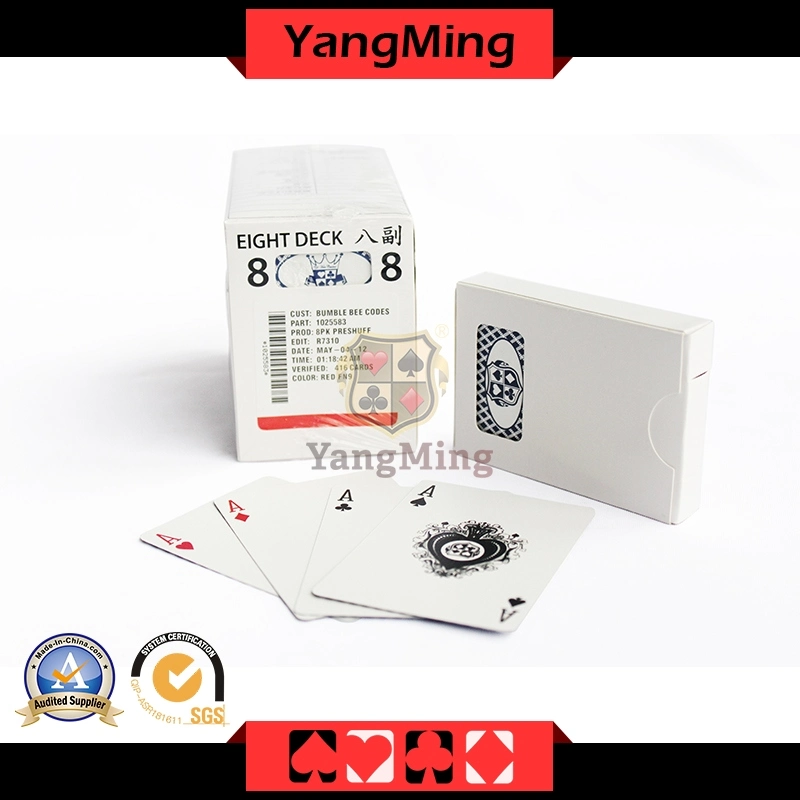 Casino Code noir de l'impression de cartes de jeu de Poker personnalisé (YM-PC03)
