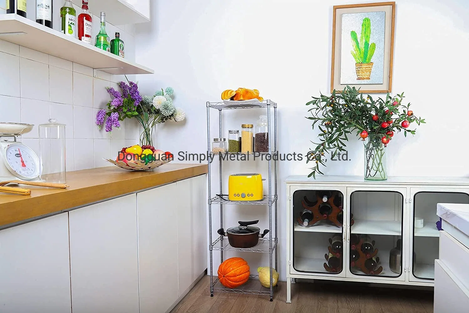 5-Wire Shelving Metal Storage Rack Adjustable Shelves with Simply Life