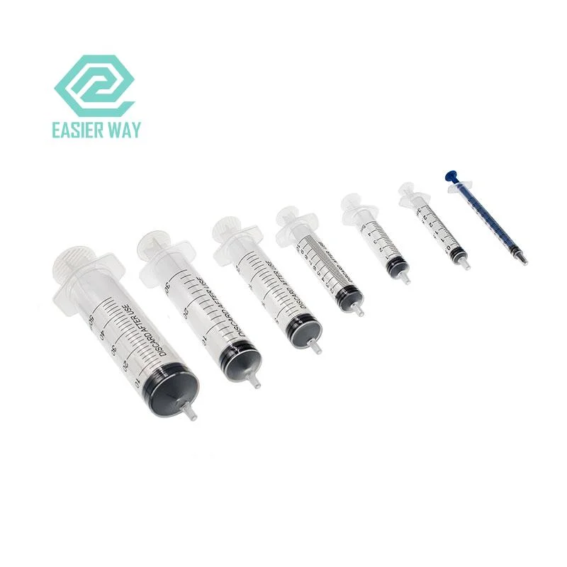 Medical Grade PVC and PP Three Parts Syringes with 18g Needle