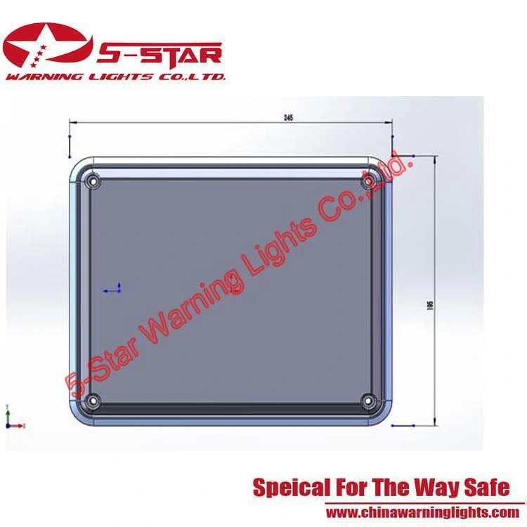 Square 3W Ambulance Surface Mounting LED Emergency Warning Light