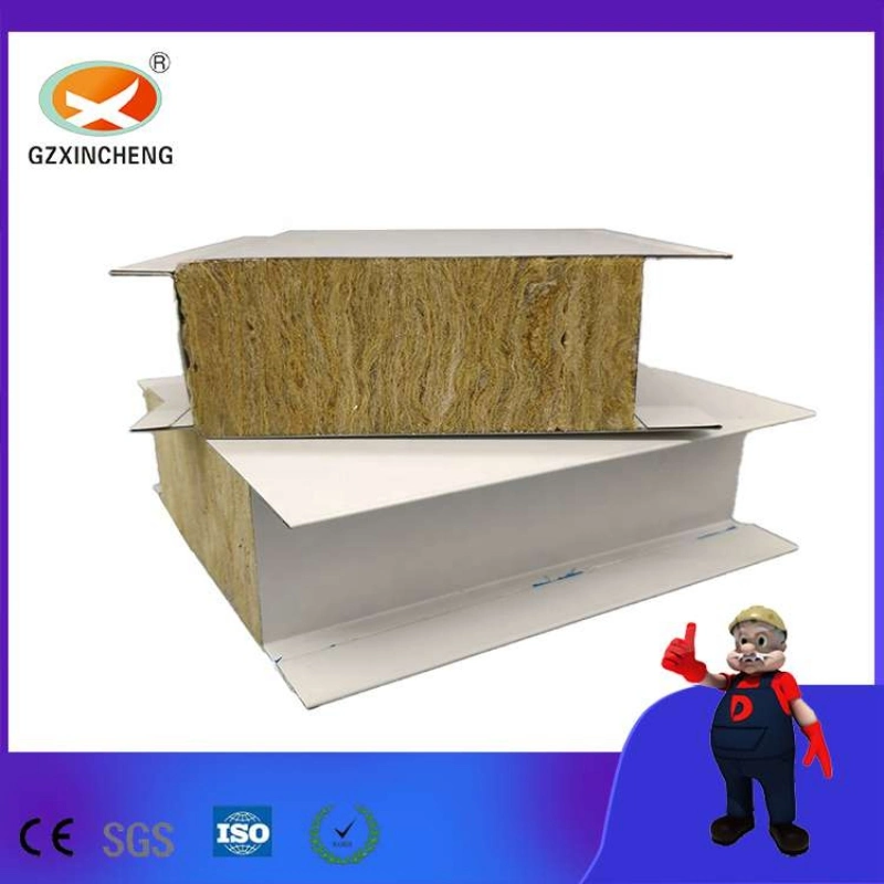 50mm Bstwool Basalt Sound Absorption Heat Insulation Fire Barrier Mineral Rockwool Board Sandwich Wall Roof Panel