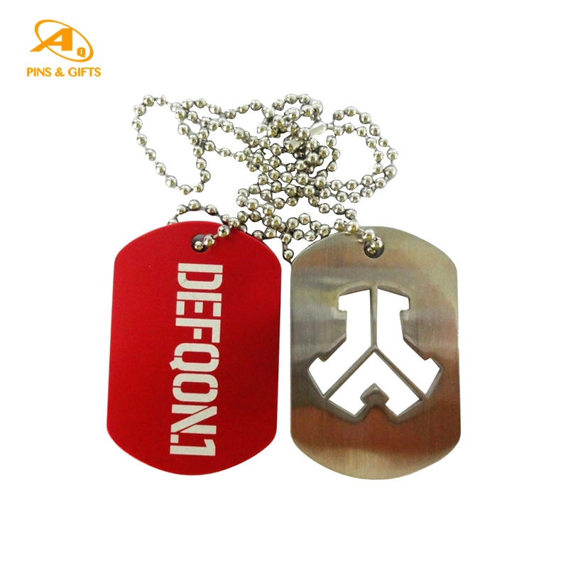 Custom Cut out Business Gift High quality/High cost performance  Xvideo Brass Custom Ear GPS Paw Two Hole Polish Military Bronze Dog Tag