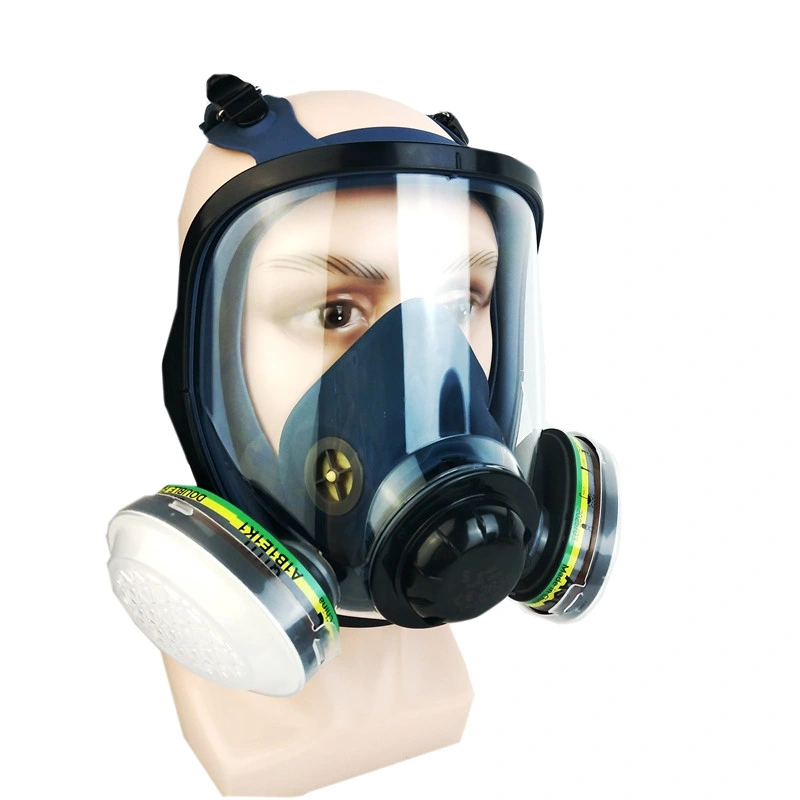 Dual Active Carbon Filter Gas Respirartor Full Face Mask Silicone Respirator