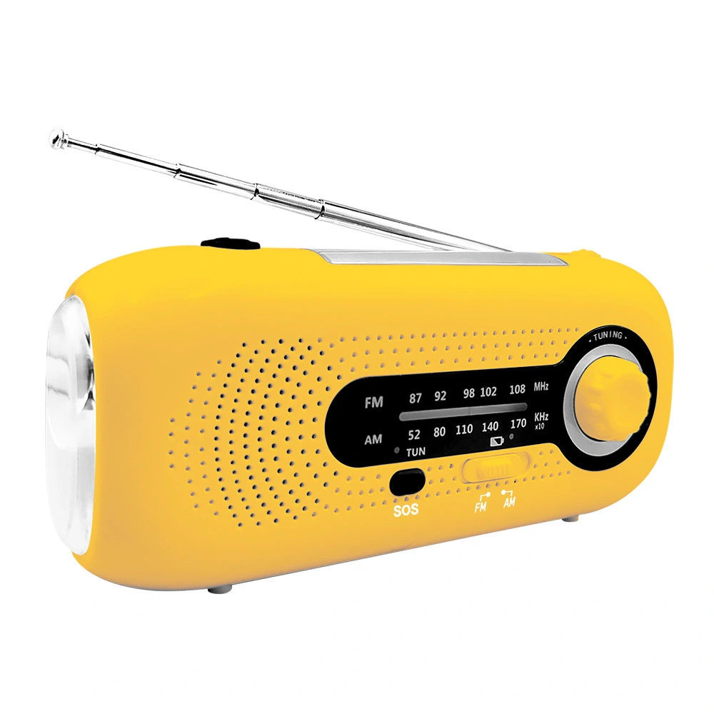 Am/FM Noaa Portable Weather Radio with 2000mAh Power Bank Phone Charger Emergency Hand Crank Radio with LED Flashlight