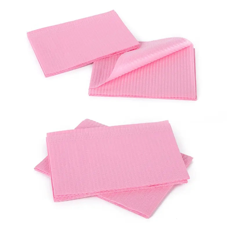 3 Ply Water Proof Single Use Only Paper Disposable Dental Bib