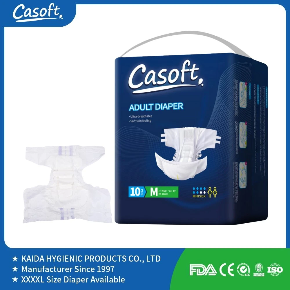 Casoft Disposable Adult Plastic Diaper with Tabs in Philippines Russia Korea Us Malaysia Peru Chile EU China