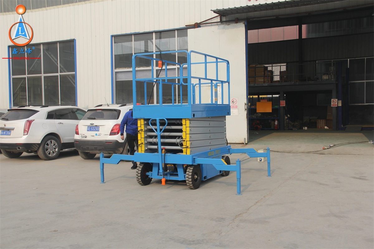 4-18m Manual Movable Scissor Lift Hydraulic Mobile Electric