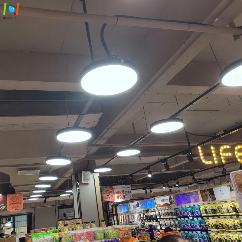 Mobiliario de iluminación de techo carcasa de aluminio lámpara colgante LED redonda