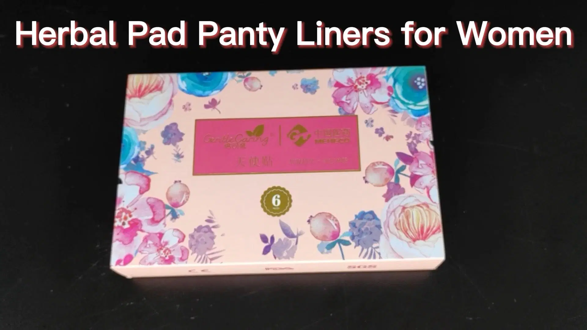 Individually Wrapped Panty Liners with Multifunction Charcoal Herbal Extracts