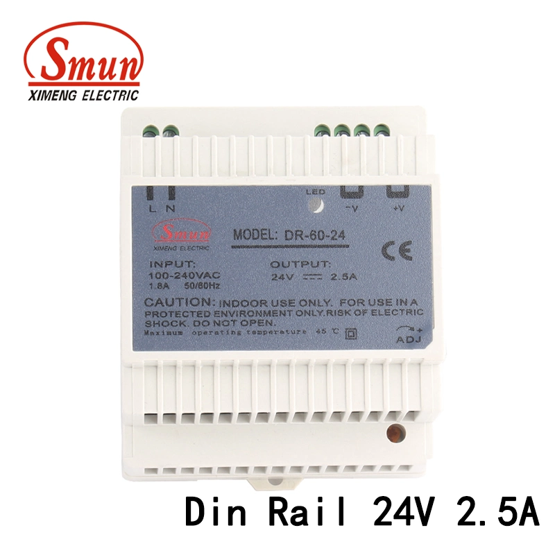 El Dr.-60-24 60W 24VCC 2.5A CARRIL DIN Fuente de alimentación conmutada