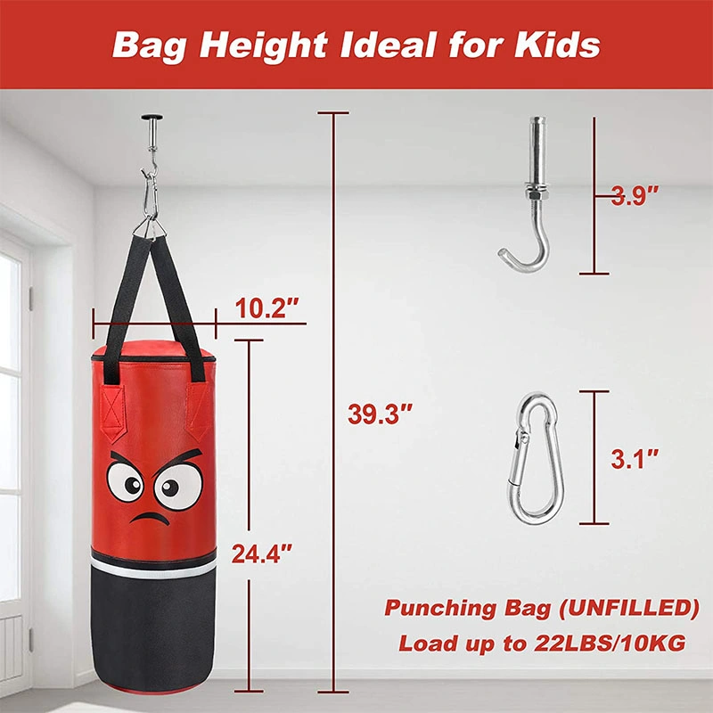 MMA Karate Taekwondo Kickboxing Training Kids Unfilled Boxing Heavy Punching Bag for Gifts Boys