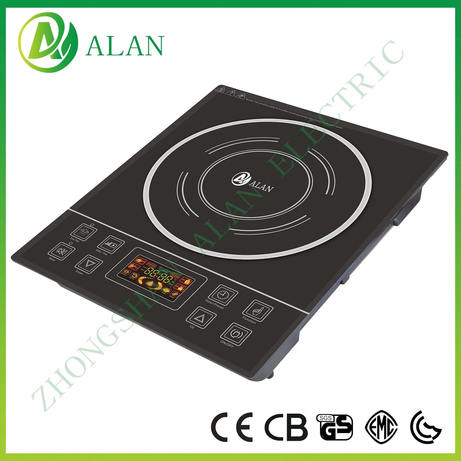 Ultra Slim Body Full Touch Screen Electric Stove for Hotpot Induction Cooker 2200watts