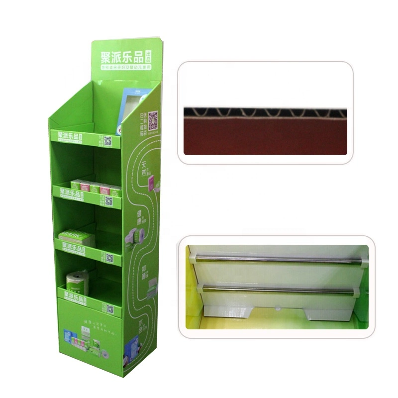 Corrugated Paper (A, B, C, E grade) Display Stand Cabinet Design Ideas for Grocery