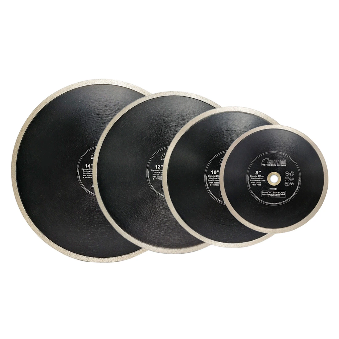 4'' Hot Pressed with 8mm Working High Continue Rim Diamond Saw Disk