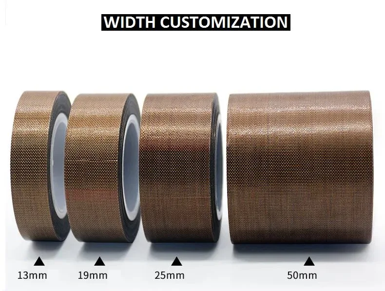 Isolation résistante revêtement en PTFE avec petit rouleau de fibre de verre Jumbo en silicone Ruban adhésif pour teflaoning