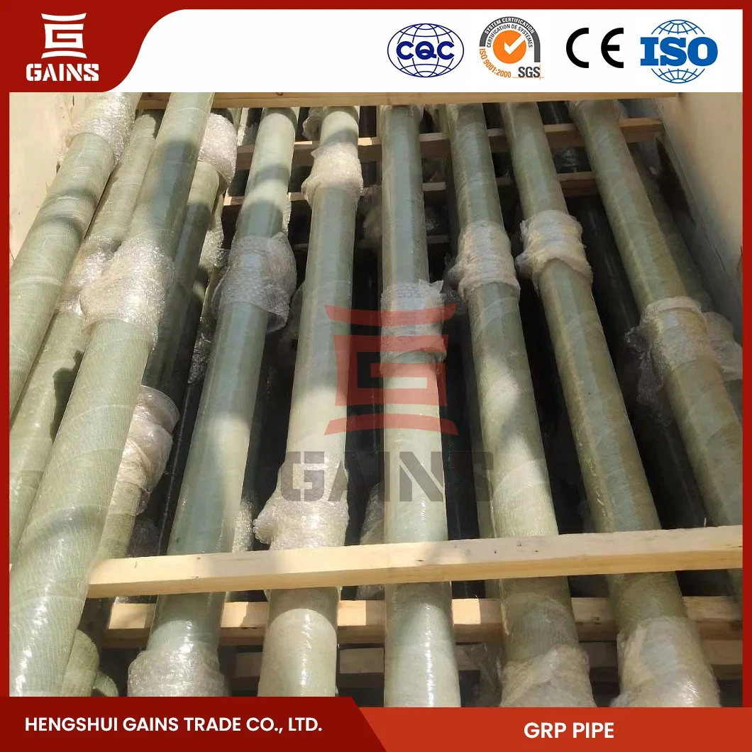 Gains GRP Sewer Pipe Wholesale/Supplierr Fiberglass Insulation Tube China Special Acid Pipe FRP Chemical Pipe