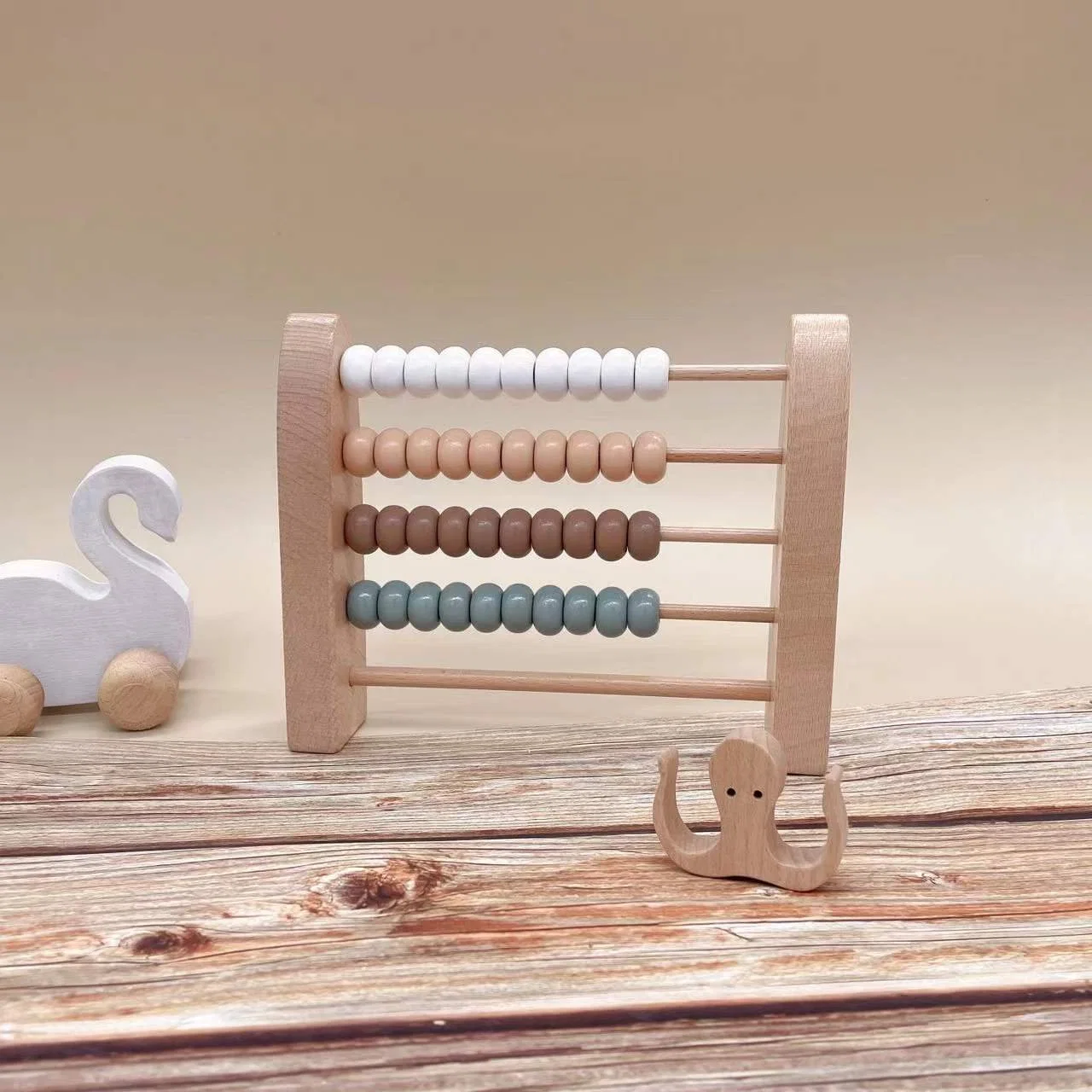 Wooden Bead Abacus Bead Counting Game Early Math Skill Developing