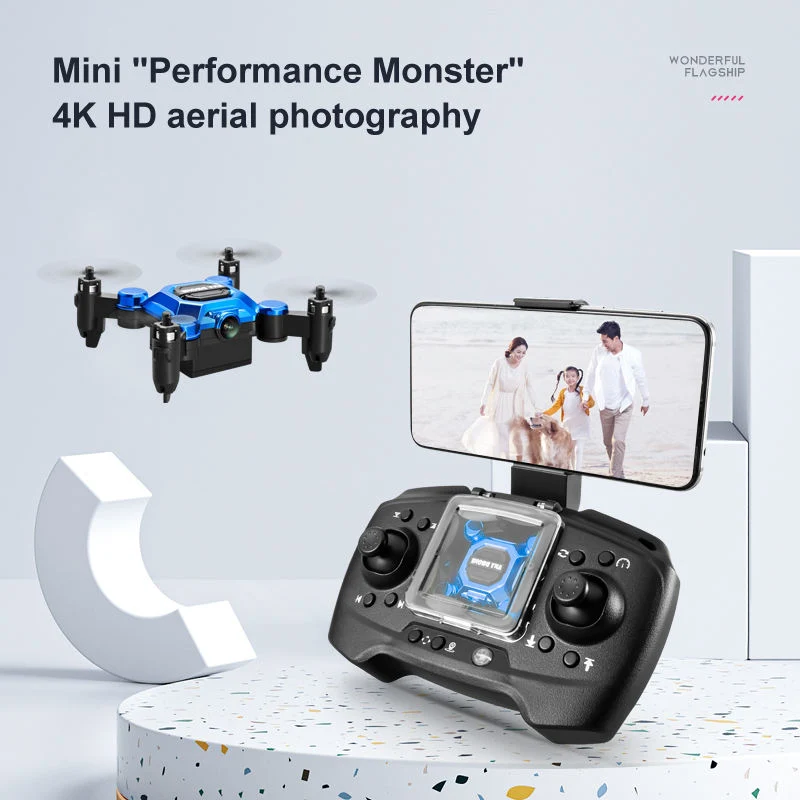 High-Definition Rotating Remote Control Folding Mini Drones Outdoor Aerial Uav