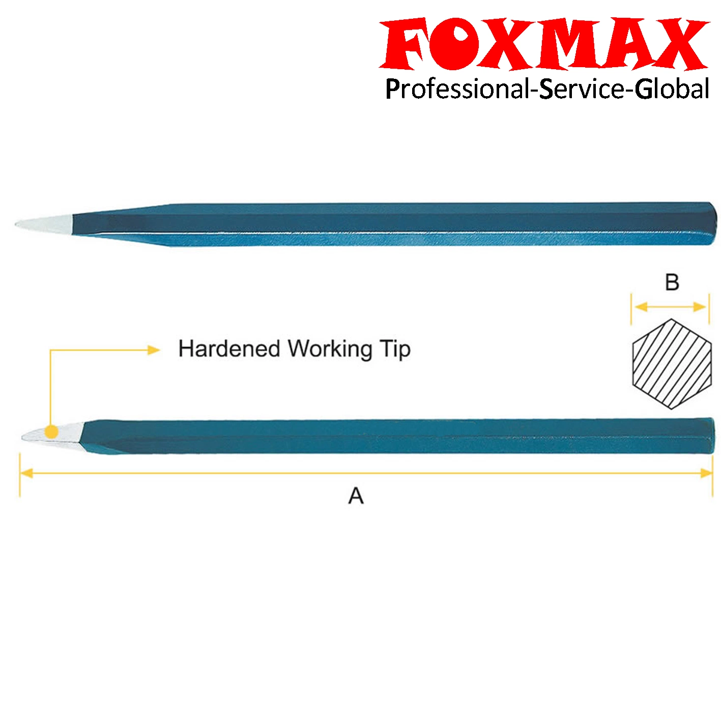 Stone Work Decorative Carbide Tipped Cold Chisel (Fxc-12)