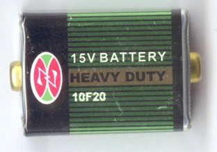 9V 6f22 Carbon Zinc Flat Dry Battery- Blister Card