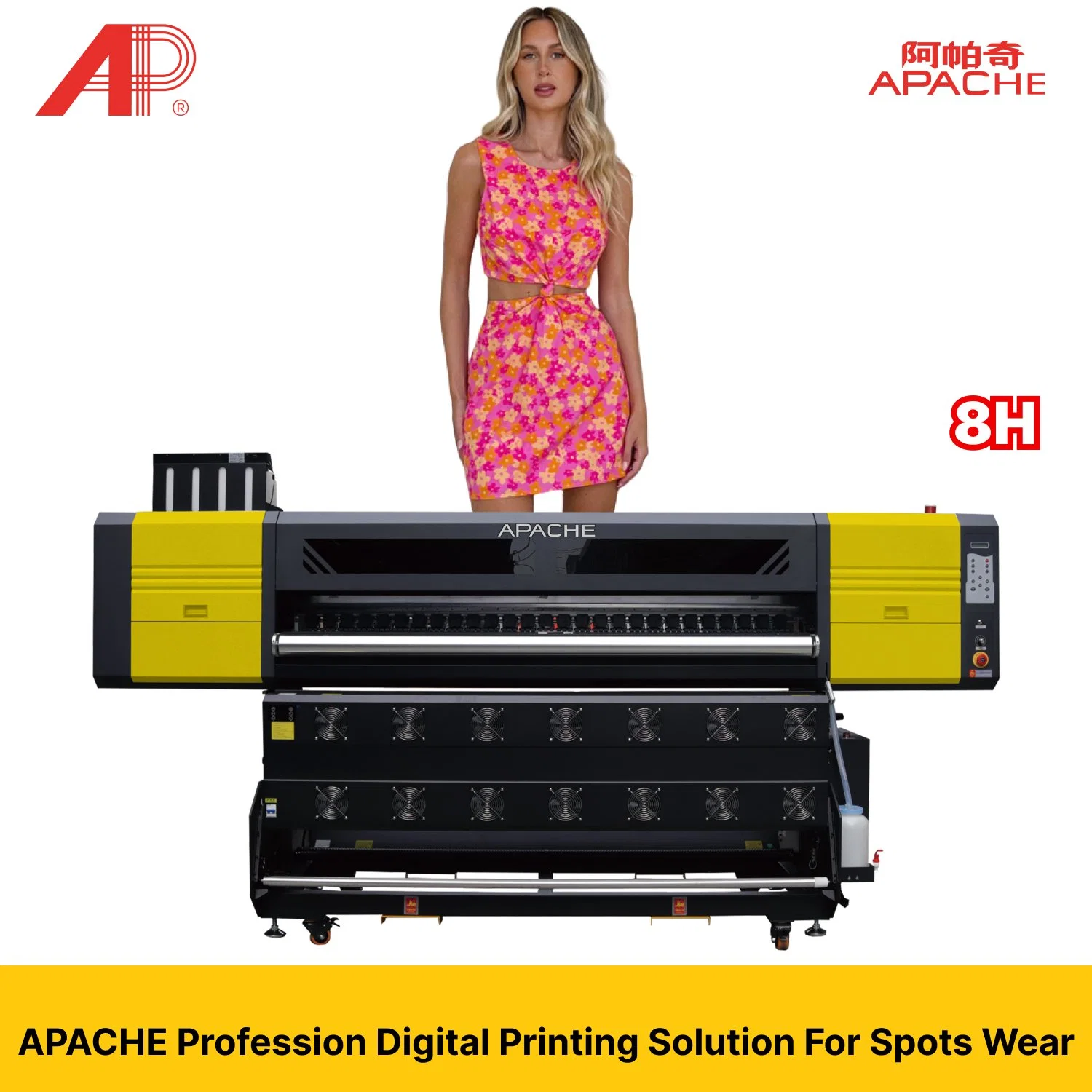 Apache 1.8m Inkjet Polyester Direct Textile Printing Sublimation Printer with I3200 Printhead