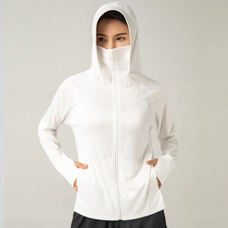 High quality/High cost performance  Zip up Gym Wear Breathable UV Sun Protection Hoodie Women Sun-Protective Clothing