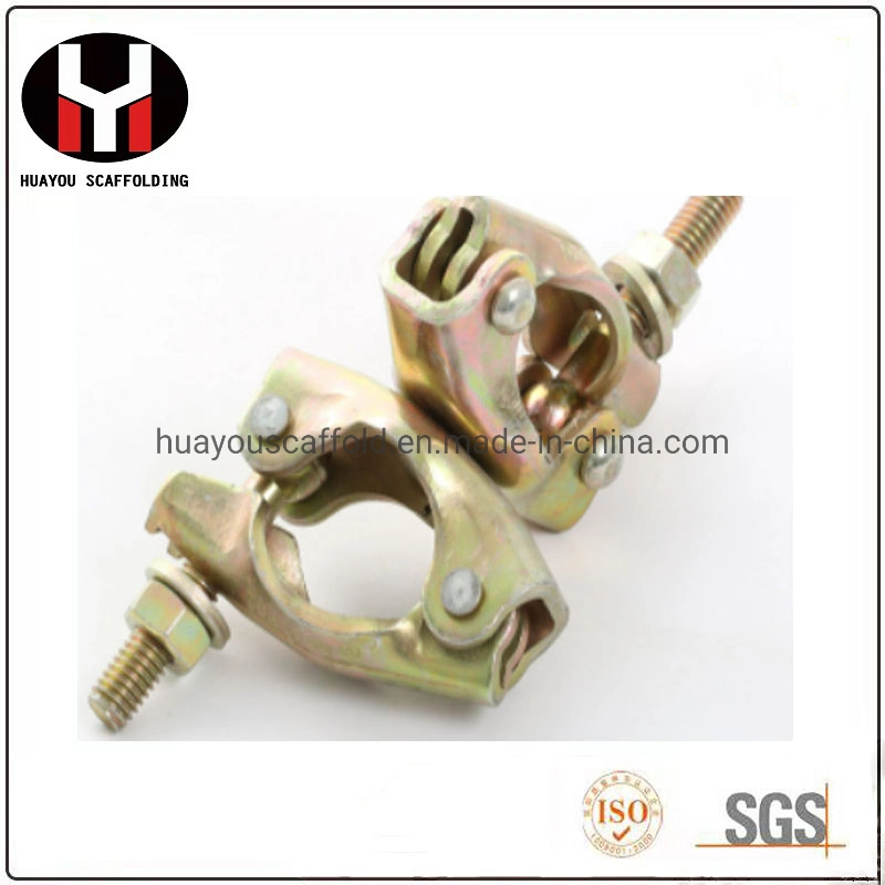 Q235 Galvanized Steel Coupler 48.3mm Pressed BS1139 Fixed Double Clamp Swivel Clamp Sleeve Clamp for Pipe Connection